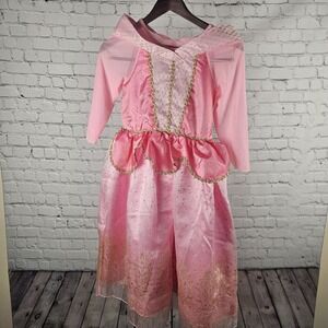 Girls Princess Costume Dress Pink Gold Fairy Tale Party Dress Up Size 150 NWT